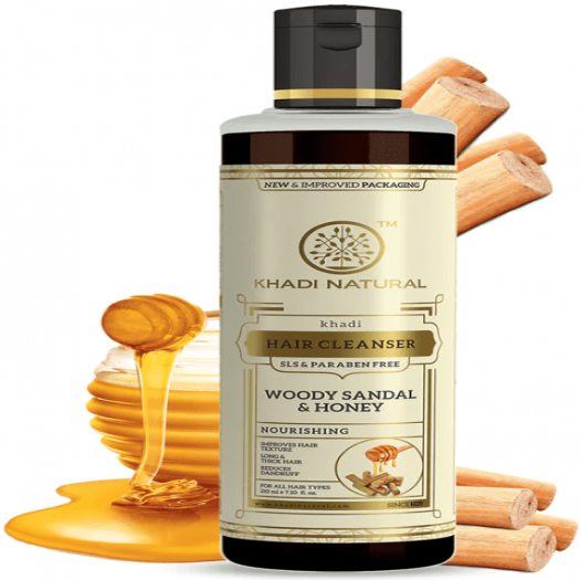 Khadi Natural Woody Sandal & Honey Hair Cleanser